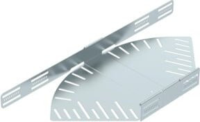 OBO Bettermann Bogen winkelverstellbar RB W 630 FS, bandverzinkt, Farbe: Silber, Breite: 6,0 cm, Tiefe: 30,0 cm - Bild 1