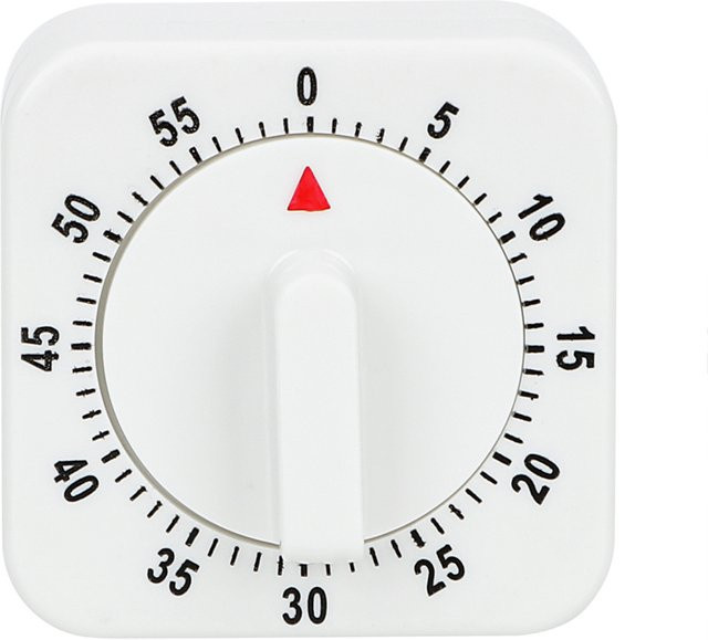 Mechanischer Küchentimer NICEYARD in Weiß, quadratischer 60-Minuten-Countdown-Timer mit Alarmfunktion - Bild 1
