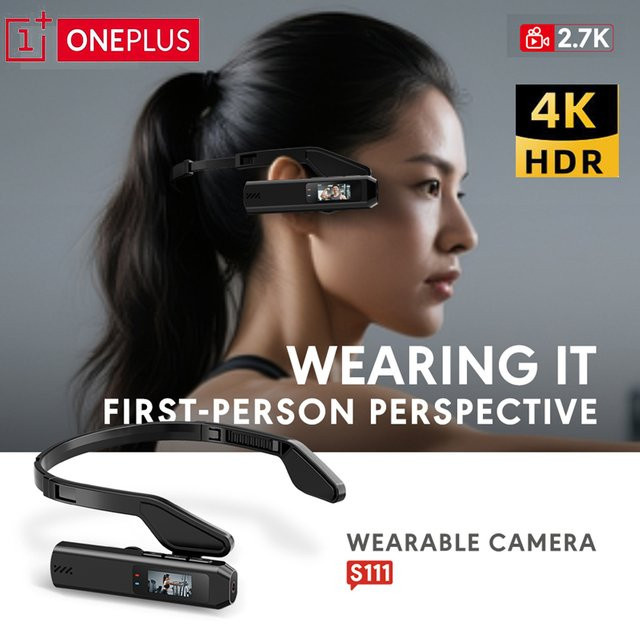 OnePlus Action Camera 4K Ultra HD Weitwinkel Sportbrillen-Kamera in Schwarz für Freihändige Erst-Personen-Perspektiven und Vlogging - Bild 1