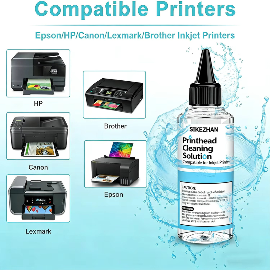 jaysuing Druckkopf-Reinigungsset 400 ml universelle Reinigungslösung für Tintenstrahldrucker von Epson, HP, Canon und Brother - Bild 3