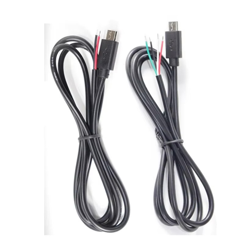 UXG USB Verlängerungskabel mit Micro USB, USB Typ C und USB 2.0 Typ A Stecker in Schwarz für DIY Datenleitung und Stromversorgung - Bild 2