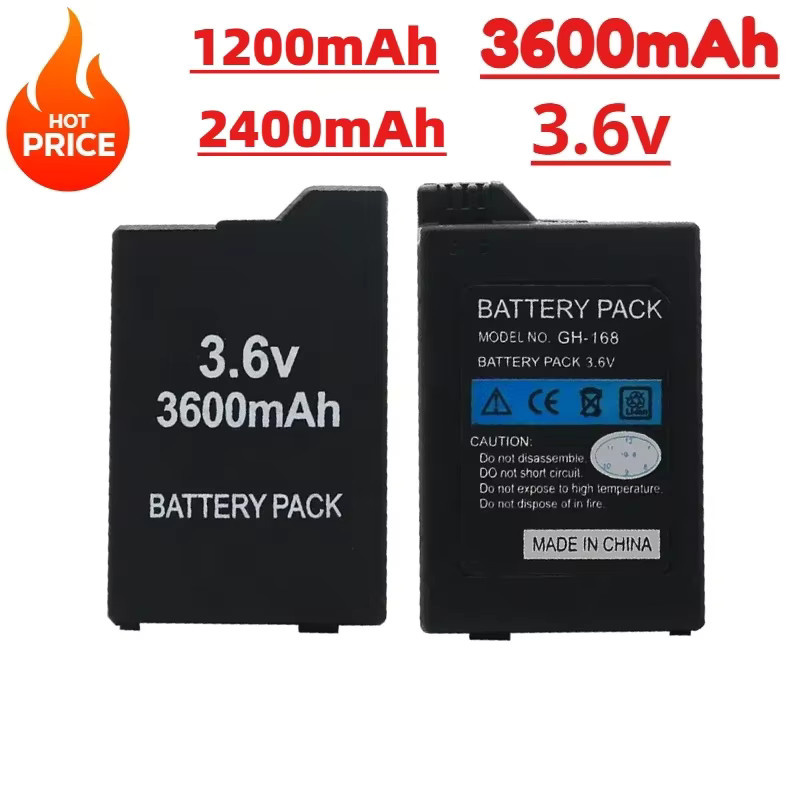 NDNNAS Lithium-Ionen-Ersatzakku mit 2400 mAh für PSP-2000, PSP-3000 und PSP-3004 Slim in Schwarz - Bild 2