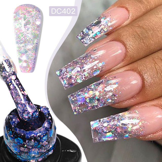 Mtssii Gel-Nagellack, Blumiger Pailletten-Gel, holografischer Laser-Glitzer - Bild 1