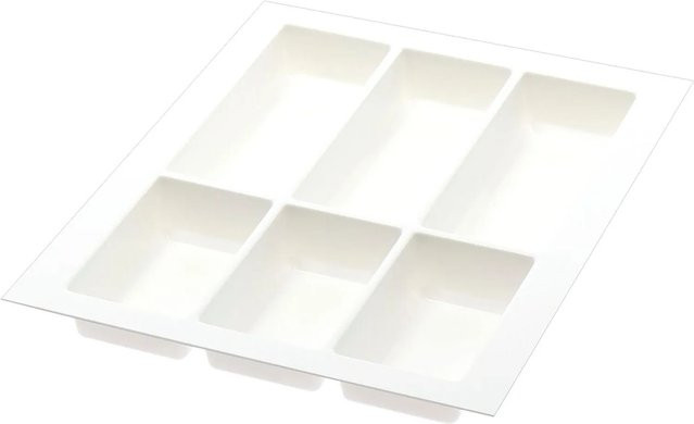 Agoform Besteckeinsatz Classico aus Kunststoff in Weiß, B/T/H: 49,0 x 49,0 x 5,05 cm - Bild 1