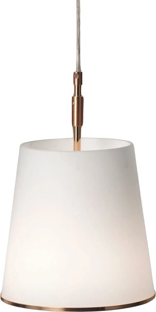 Orion Leuchten Hängeleuchte Konus in Messing Gold mit Glas und E27 Fassung, Durchmesser: 20 cm - Bild 1