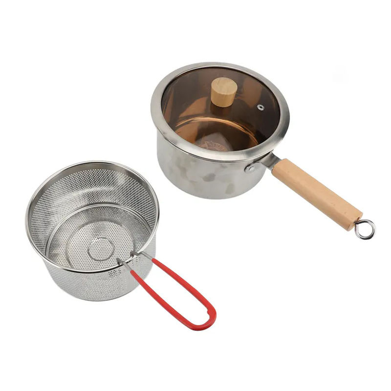 CosyHome Mehrzwecktopf aus Edelstahl mit Deckel und Korb, Grau, 2,5 l - Bild 2