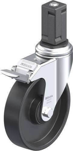 Blickle LKRA-POA 125K-11-FI-EV15 Lenkrolle mit Feststeller in Schwarz und Grau, Rad-Durchmesser: 125 mm, Tragfähigkeit: 120 kg - Bild 1
