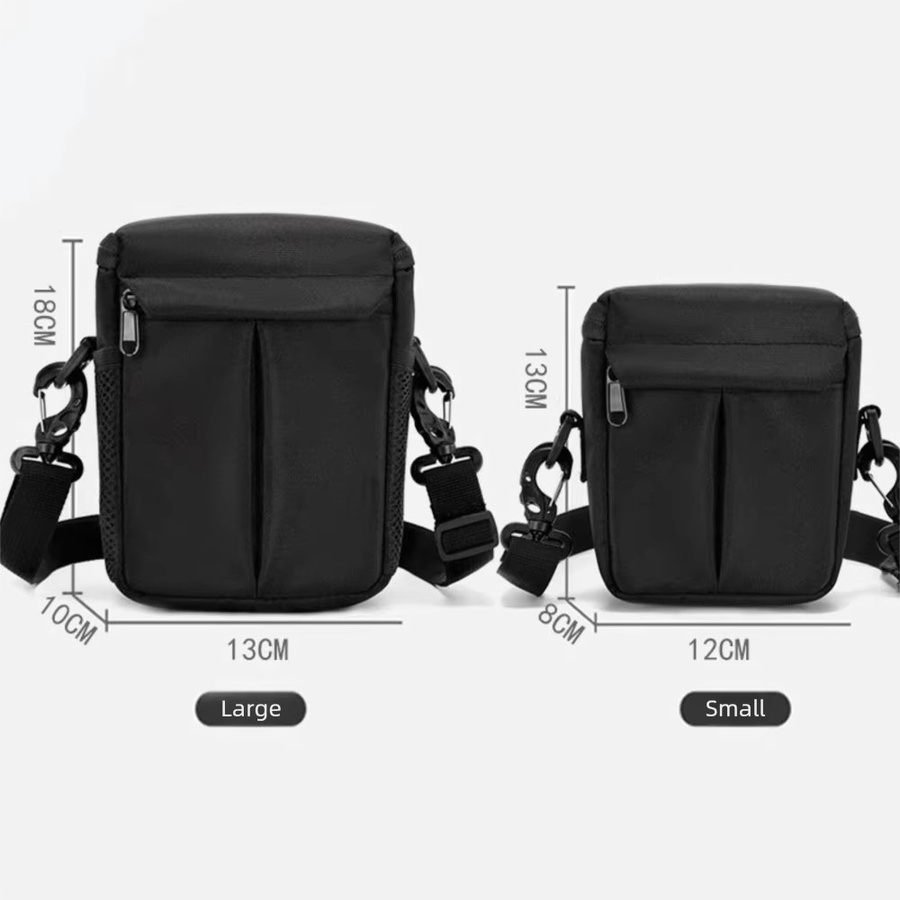 Multifunktionale Nylon-Kameratasche als leichte Umhängetasche und Objektiv-Etui für Outdoor-Reisen in Schwarz oder Grau - Bild 3