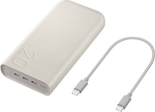 Samsung Powerbank 20000 mAh mit 45W Super Fast Charging 2.0 und 3x USB-C in Beige - Bild 1