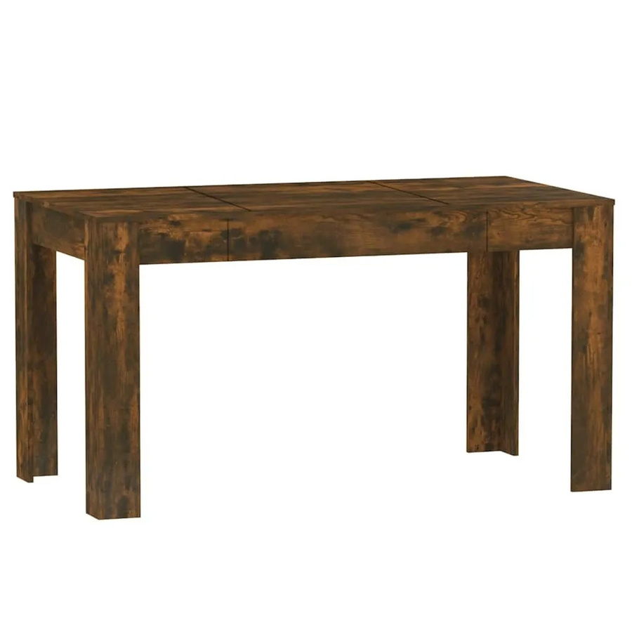 vidaXL Esstisch aus Holzwerkstoff in Räuchereiche, Braun, B/T/H: 140 x 74,5 x 76 cm - Bild 2