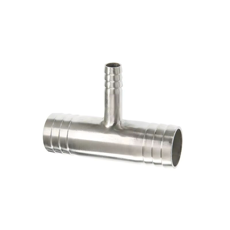 3-Wege-Splitter Reduzier-T-Stück aus 304 Edelstahl als Schlauchtülle und Rohrverschraubung in Silber - Bild 2
