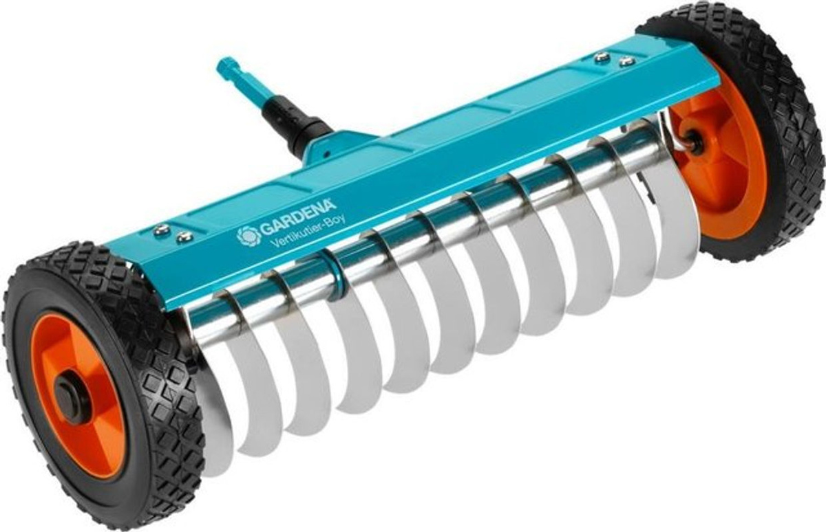 Gardena Combisystem Vertikutier-Boy manueller Rasenlüfter mit 32 cm Arbeitsbreite in Türkis/Bunt - Bild 2