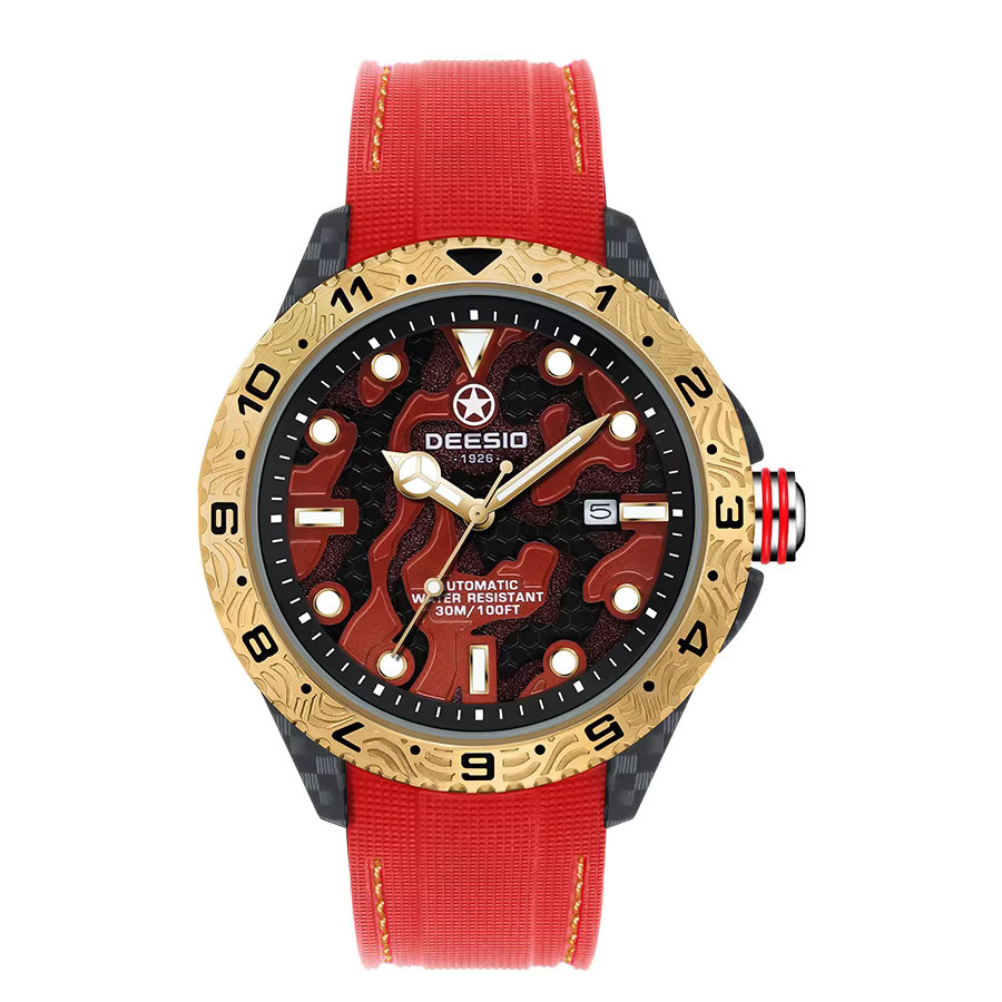 Deesio Armbanduhr Automatik, Kohlefaser, Schwarz, Herren - Bild 6