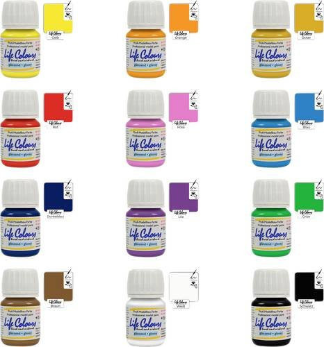 Elita Acryllack, Bunt / Mehrfarbig, 12-teiliges Set - Bild 1