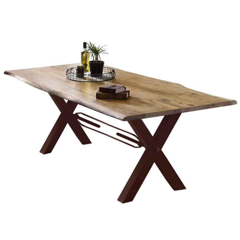 SIT Tisch TABLES & CO aus Akazienholz in Braun mit Live Edge Design, Höhe: 78 cm, Tiefe: 100 cm - Bild 2