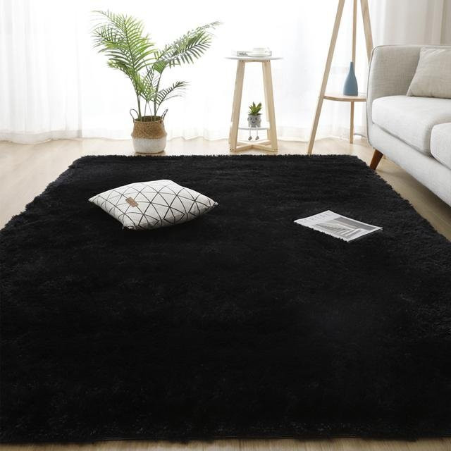 Flauschiger Teppich von Yiran Furniture in Grau für Wohnzimmer, Schlafzimmer oder Kinderzimmer, B/T: 160 x 230 cm - Bild 1