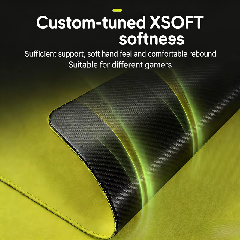ATK 99G Air Xsoft Esports Mauspad in Grün, rutschfeste und ausgewogene Gaming-Matte mit genähtem Rand für PC-Gamer - Bild 4