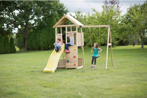 WENDITOYS Kletterspielturm Biene in Natur-Braun, B/H/T: 270 x 270 x 280 cm - Bild 1