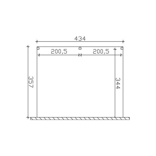 Skan Holz Terrassenüberdachung Monza Pultdach aus Aluminium und Glas in Weiß, B/T: 434 x 357 cm - Bild 3