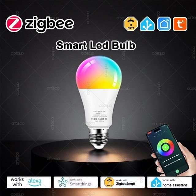 Arteco Smart LED-Birne E27 RGBCW Zigbee 3.0 kompatibel mit Alexa, Google Home und Zigbee2MQTT - Bild 1