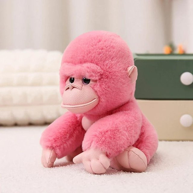Kidsly Gorilla Puppe, Plüsch, rosa, 20cm - Bild 1