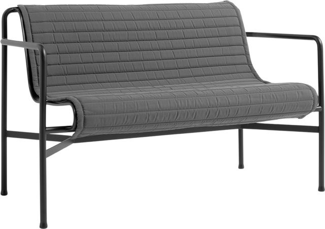 HAY Sitzauflage für Palissade Dining Bench aus Olefin in Schwarz, wetterfest und wasserabweisend - Bild 1