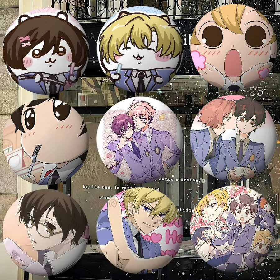 Anstecknadel Anime Ouran High School Host Club, Weißblech, Unisex - Bild 3