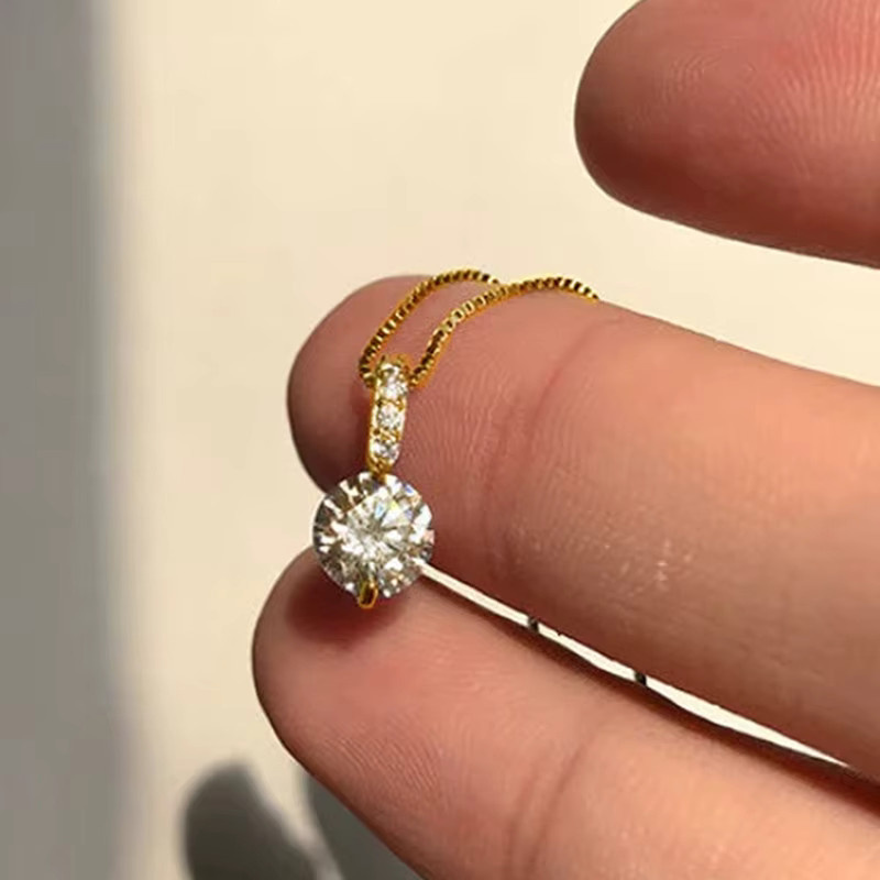 Huitan Anhänger-Halskette, Zirkonia, Gold, Damen - Bild 2