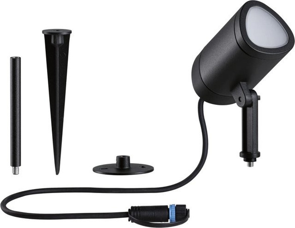 Paulmann Plug & Shine Shira LED Gartenspot Zigbee 3.0 RGBW+ Anthrazit 6,5 W IP65