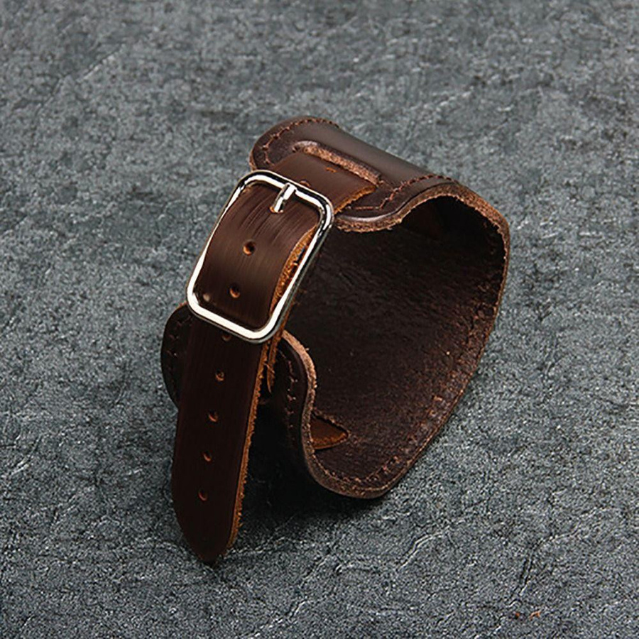 SHyingyou Uhrenarmband Leder, Punk, Schwarz, Unisex - Bild 3