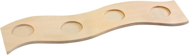 VBS Teelichthalter Harmonie aus Rohholz in Beige B/T/H: 12,0 x 4,0 x 4,0 cm - Bild 1
