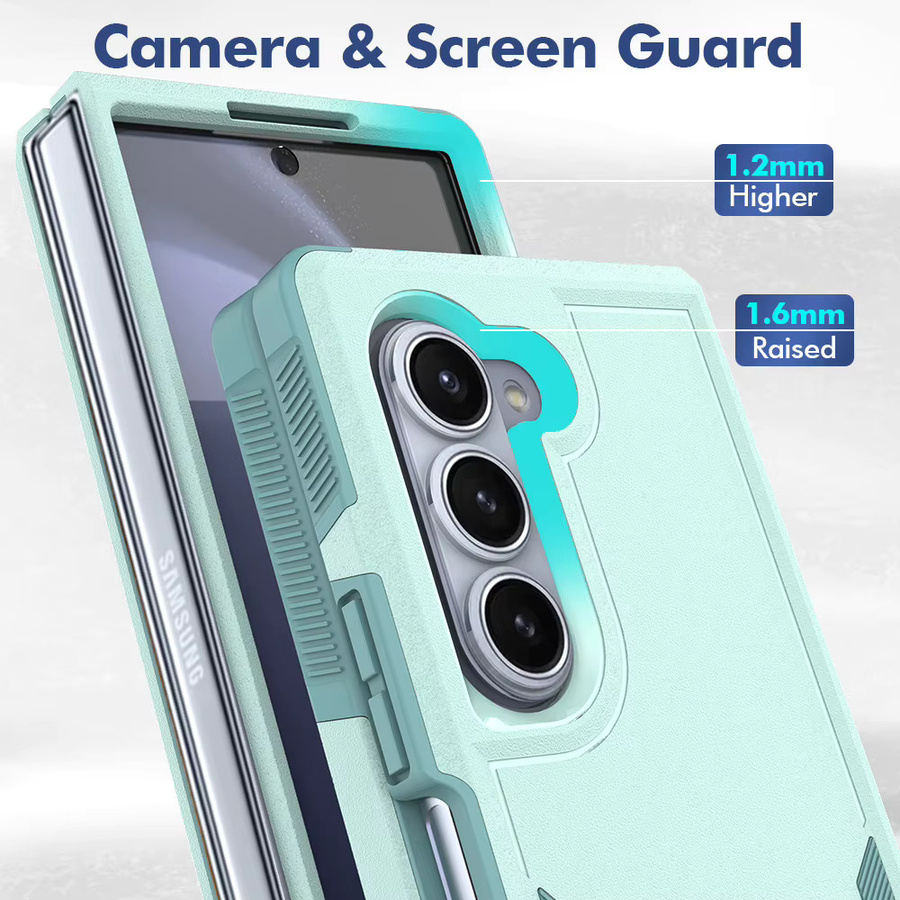 Robuste 2-in-1 Hybrid-Schutzhülle im Militär-Design für Samsung Galaxy Z Fold 7 6 5 4 in Purple - Bild 4