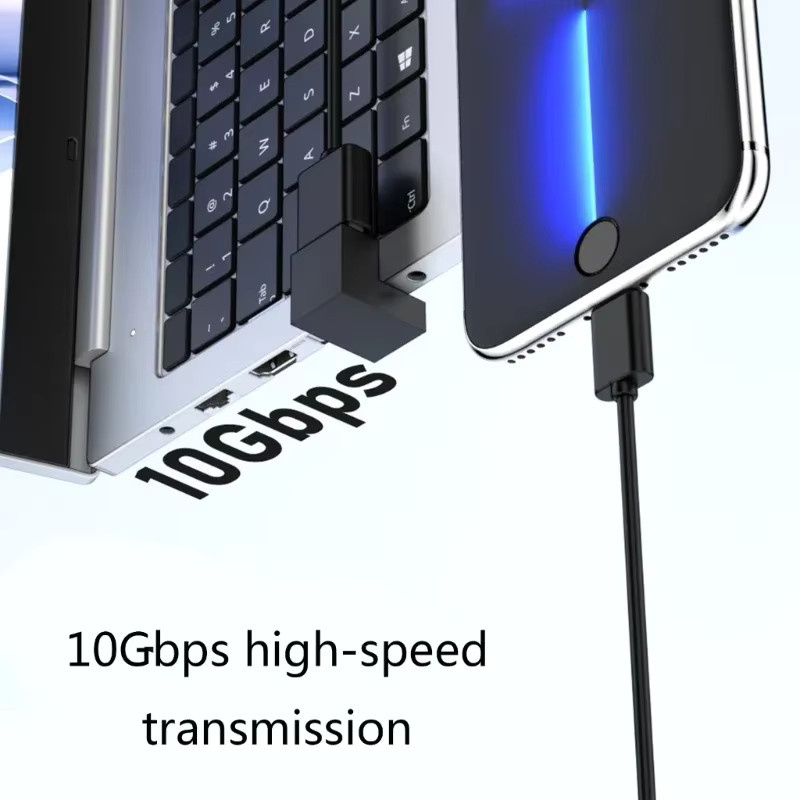 BSN USB-C auf USB 3.1 OTG-Adapter für Datenübertragung mit 10 Gbit/s in Schwarz - Bild 3