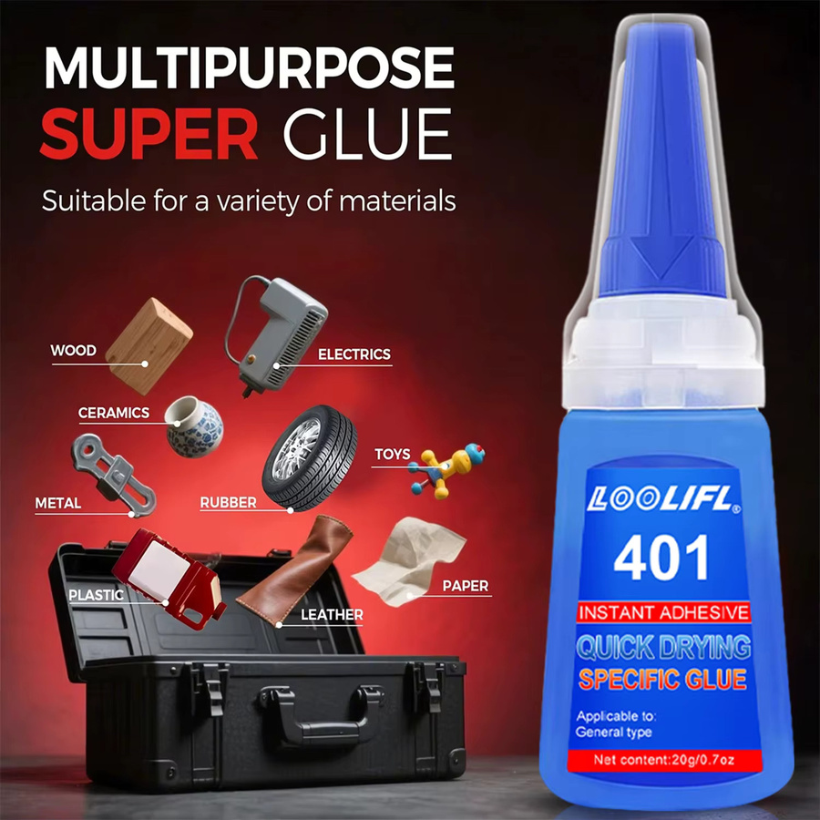 Loolifl 401 Instant Super Glue Universal Sekundenkleber für Harz, Keramik, Metall und Glas - Bild 2