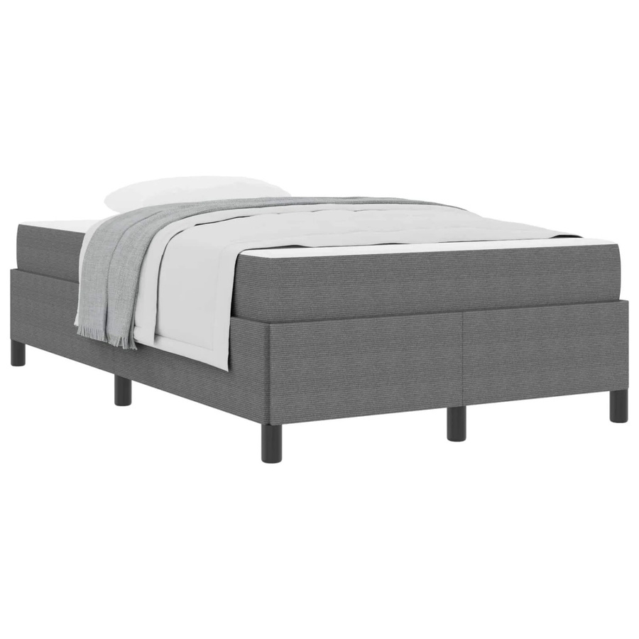 vidaXL Bettrahmen mit Matratze Hellgrau aus Stoff und Holzwerkstoff B/T/H: 120 x 190 x 55 cm - Bild 2