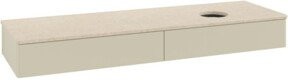 V&B Waschtischunterschrank Antao mit Beleuchtung, Farbe: Botti Silbergrau lackiert, B/T: 160 x 50 cm - Bild 1