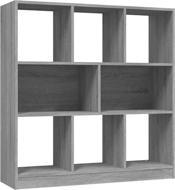vidaXL Bücherregal Grau aus Holzwerkstoff, B/T/H: 97,5 x 29,5 x 100 cm - Bild 1