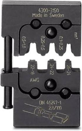 Phoenix Contact CRIMPFOX-M SC 1/DIE 1212083 Crimpgesenk für unisolierte Flachsteckhülsen 0,1 bis 1 mm² in Schwarz - Bild 1