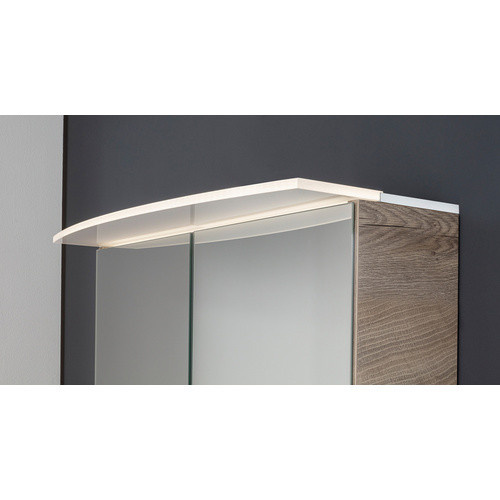 Fackelmann Spiegelschrank B.Style in Eiche Natur mit LED-Beleuchtung und Softclose-Türen, B/H/T: 60 x 81,2 x 26,3 cm - Bild 2