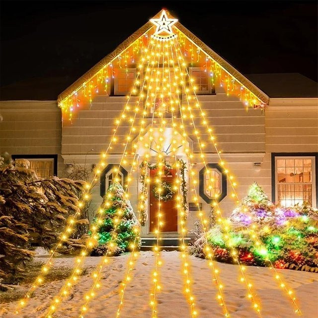 Lyfs Solar LED Lichterkette mit Sternen in Warmweiß für Outdoor und Weihnachtsbaum - Bild 1