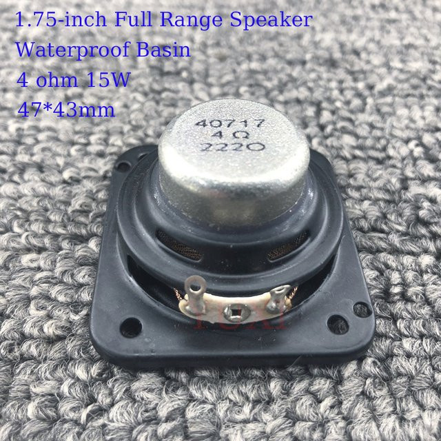 YUXI Ersatz Vollfrequenz Lautsprecher für JBL Go 3 Bluetooth Lautsprecher, 1,75 Zoll, 4 Ohm, 15 Watt, Schwarz, Durchmesser: 47 mm, Höhe: 43 mm - Bild 1
