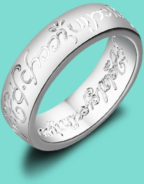 Wucifang Jewelry Ring, 925 Silber, Damen, Buchstaben Design - Bild 1