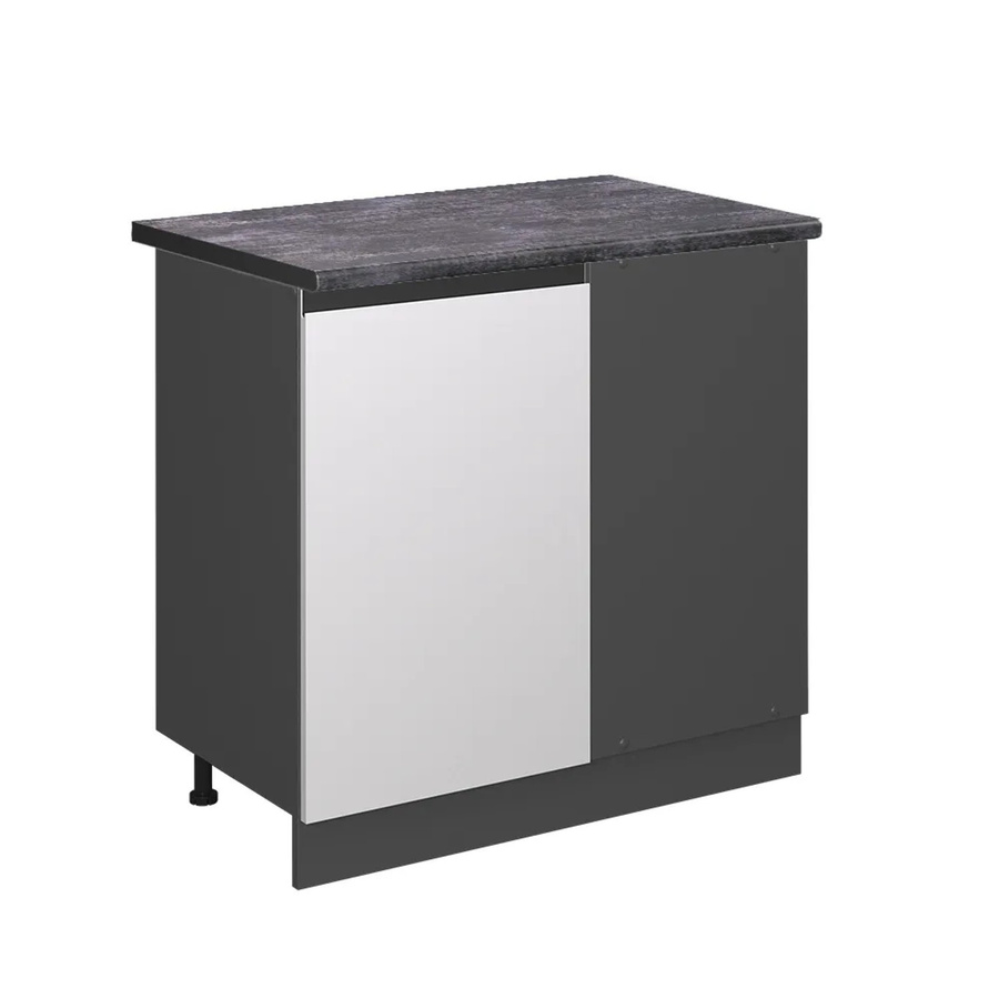 Vicco R-Line Eckunterschrank für die Küche in Weiß/Anthrazit, B/T/H: 86 x 60 x 81,6 cm - Bild 2