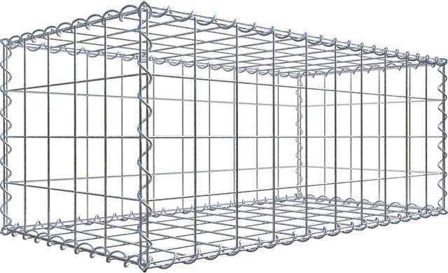 Gabiona Gabione aus Stahl in Silber, Maschenweite 10 x 10 cm, B/T/H: 100 x 40 x 50 cm - Bild 1
