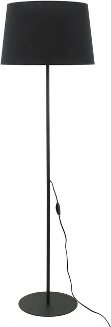 Licht-Erlebnisse Moderne Stehlampe in Schwarz aus Metall und Stoff mit E27 Fassung, Höhe: 148 cm - Bild 1