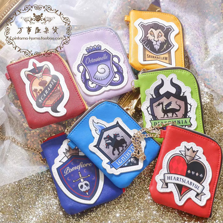 Disney Twisted-Wonderland Tragbare Ledertasche in Muschelform, Make-up-Tasche, Aufbewahrungstasche, hängende Geldbörse - Bild 3