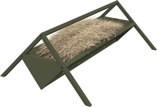 Yiwydaa Tierfuttertröge aus Stahl in Olivgrün B/T/H: 111 x 76 x 38 cm - Bild 1