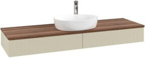 V&B Waschtischunterschrank Antao mit Frontstruktur, Wandhängend, Weiß, B/T: 160 x 50 cm - Bild 1