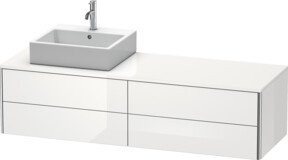 Duravit Waschtischunterschrank XSquare in Weiß Hochglanz, B/T/H: 160 x 40 x 40 cm - Bild 1