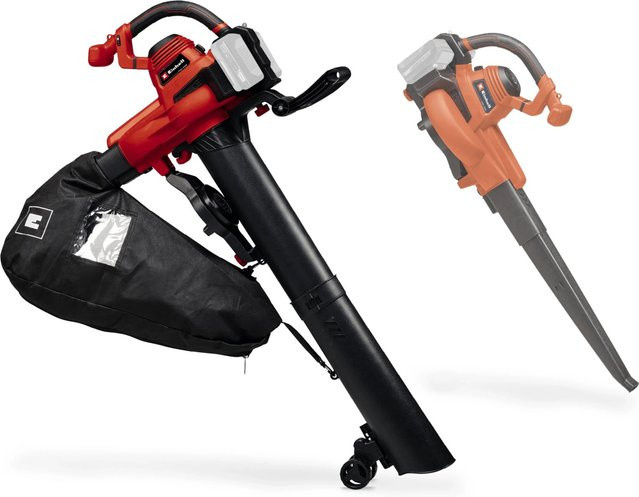Einhell Power X-Change Akku-Laubsauger und Laubbläser GE-CL 36/230 Li E-Solo in Schwarz-Rot mit 230 km/h Blasgeschwindigkeit - Bild 1